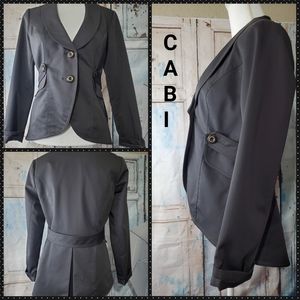 FINAL SALE Cabi womens dressy slimming blazer jacket Grey 6